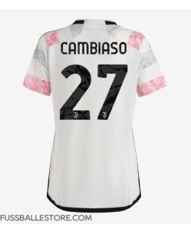 Günstige Juventus Andrea Cambiaso #27 Auswärtstrikot Damen 2023-24 Kurzarm